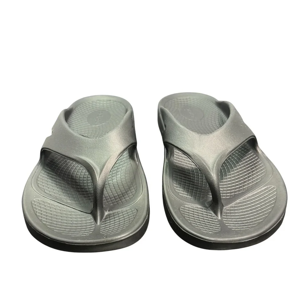 OOFOS Black Recovery Slides Sandals Men's US‎ 10 Women's 12 EU 43 Comfort Ortho
